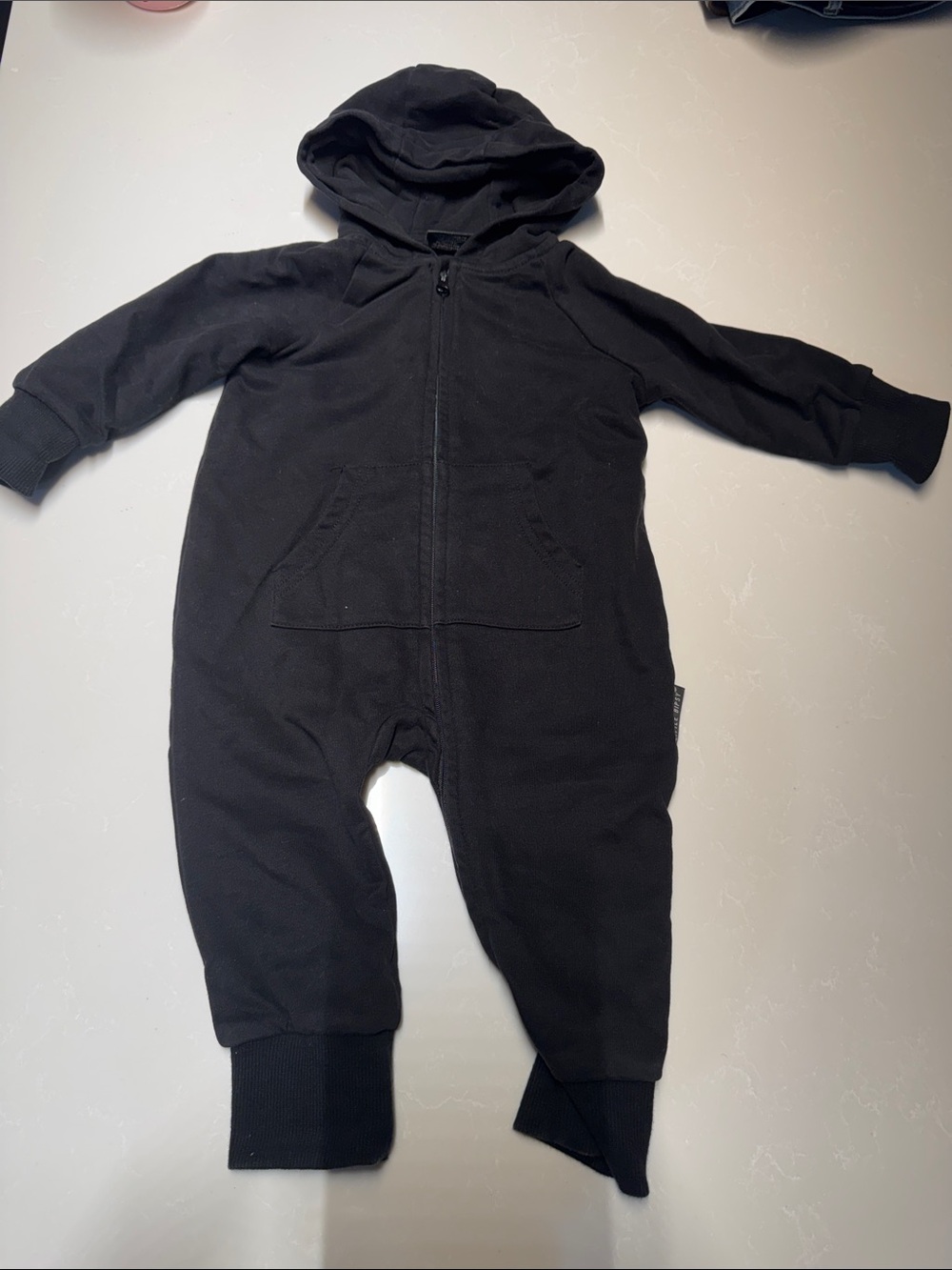 Little Bipsy Black Hooded Kids One-Piece Bodysuit